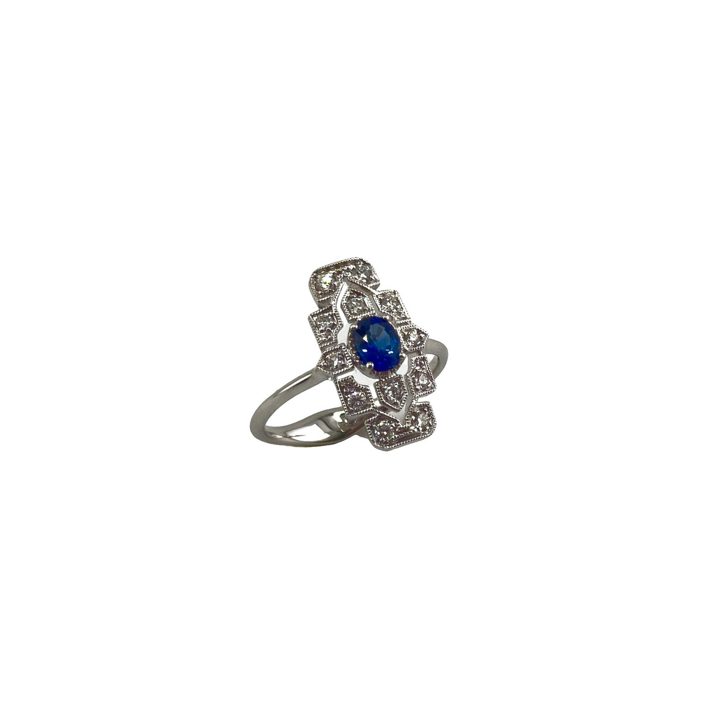 Victorian Sapphire and Diamond Ring
